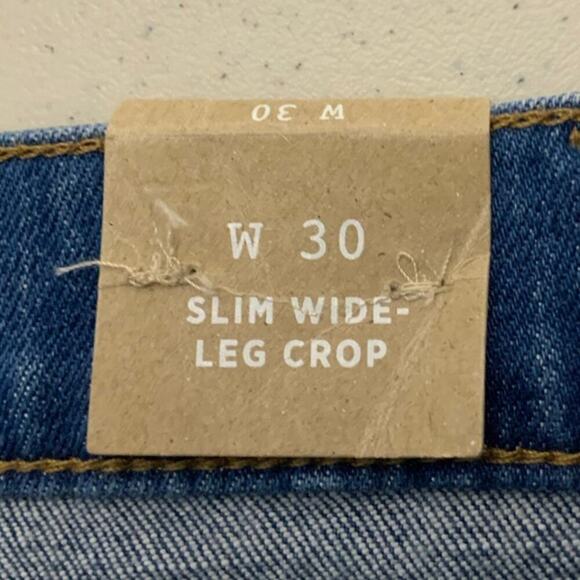Madewell Jeans Womens 30 Slim Wide Leg Crop Button Fly Mid Wash Streetwear Denim - Picture 14 of 16